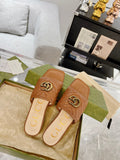 GG EXCLUSIVE SLIDE SANDAL CARAMEL CALFSKIN