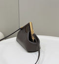 FENDI FIRST MEDIUM 26 BAG IN CHOCOLATE BROWN CALFSKIN WITH GOLD HARDWARE