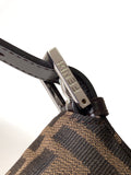 Fend Baguette 27 Shoulder Bag Brown FF Jacquard Fabric Bag Shw