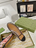 HORSEBIT LOAFER WITH FLOWER PRINT IN DARK BEIGE MONOGRAM JACQUARD FABRIC