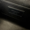 JUNE 19 BLACK QUILTED LAMBSKIN WITH SILVER LOGO BOX BAG