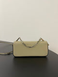 FENDI MINI FIRST SIGHT 23 BAG IN ECRU BROWN CALFSKIN WITH SILVER HARDWARE