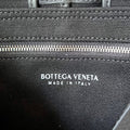 SMALL CASSETTE 23 IN BLACK CANVAS AND CALFSKIN TRIM
