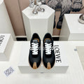 FLOW RUNNER SNEAKER IN BLACK SUEDE AND SHEEPSKIN
