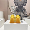 FLOW RUNNER SNEAKER IN SUN YELLOW SUEDE AND SHEEPSKIN