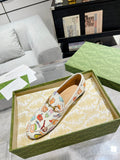 HORSEBIT LOAFER WITH CUTE ANIMAL PRINT IN WHITE CALFSKIN