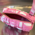 SMALL BRICK CASSETTE 23 IN PINK MIX WHITE SOFT LAMBSKIN