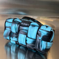 SMALL BRICK CASSETTE 23 IN SKY BLUE MIX BLACK LAMBSKIN