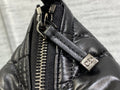 TRAVEL NOMAD POUCH 22 IN BLACK MACROCANNAGE LAMBSKIN