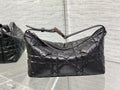 TRAVEL NOMAD POUCH 22 IN BLACK MACROCANNAGE LAMBSKIN