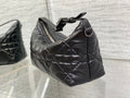 TRAVEL NOMAD POUCH 22 IN BLACK MACROCANNAGE LAMBSKIN