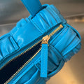 SMALL BRICK CASSETTE 23 IN SKY BLUE SOFT LAMBSKIN