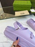 HORSEBIT FLATFORM SANDAL 5 CM IN PASTEL PURPLE IMPORTED TPU