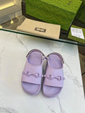 HORSEBIT FLATFORM SANDAL 5 CM IN PASTEL PURPLE IMPORTED TPU