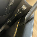 STANDARD A4 TOTE BAG IN BLACK CALFSKIN
