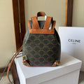 SMALL FOLCO BACKPACK 20 IN BLACK TRIOMPHE CANVAS