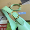 GG JACKIE SMALL 28 SHOULDER BAG IN LIGHT GREEN CALFSKIN