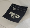 FENDI 19 BAGUETTE BAG IN BLACK MIX WHITE CANVAS WITH GOLD HARDWARE