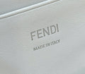 FENDI 19 BAGUETTE BAG IN BLACK MIX WHITE CANVAS WITH GOLD HARDWARE