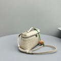 EXTRA POCKET L19 IN BISQUE BEIGE OSTRICH LEATHER