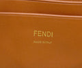 FENDI 19 BAGUETTE BAG IN FLAX YELLOW CANVAS WITH GOLD HARDWARE