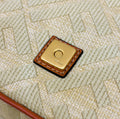 Fend Baguette Tan Beige Canvas Bag 27 with FF Embroidery Ghw