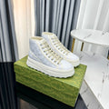 GG HIGH TOP SNEAKER FLATFORM PASTEL BLUE CANVAS
