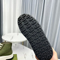 GG HIGH TOP SNEAKER FLATFORM OLIVE GREEN CANVAS