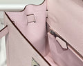 KELLY 25CM IN EPSOM MAUVE SWIFT CALFSKIN SILVER HARDWARE