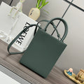 STANDARD A5 TOTE BAG IN GREEN FOREST CALFSKIN