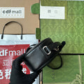 SMALL BLONDIE OVAL SHOULDER BAG 20 IN BLACK CALFSKIN