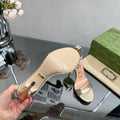 GG 105 HIGH HEEL SANDAL METALLIC GOLD LAMBSKIN