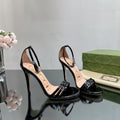 GG 105 HIGH HEEL SANDAL BLACK LAMBSKIN