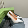 GG 105 BASIC HIGH HEEL WHITE LAMBSKIN