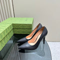 GG 105 BASIC HIGH HEEL BLACK LAMBSKIN