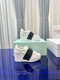 FLATFORM ROCKSTUD UNTITLED SNEAKER IN WHITE MIX BLACK CALFSKIN