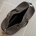 INTRECCIATO 62 CABIN DUFFLE IN BROWN CALFSKIN
