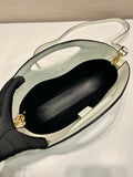 DUMPLING BAG 30 IN WHTE CALFSKIN