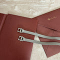 EXTRA POCKET BACKPACK L23.5 IN PEARL GRAY CALFSKIN WITH SILVER HARDWARE
