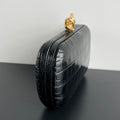 KNOT 19 IN BLACK CROCODILE PATTERN CALFSKIN