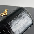 KNOT 19 IN BLACK CROCODILE PATTERN CALFSKIN