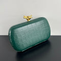 KNOT 19 IN EDEN GREEN CROCODILE PATTERN CALFSKIN