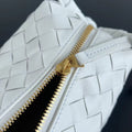 SMALL TOP HANDLE LOOP 19 IN WHITE CALFSKIN