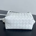 SMALL TOP HANDLE LOOP 19 IN WHITE CALFSKIN