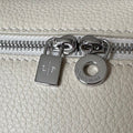 EXTRA POCKET L19 IN BISQUE BEIGE CALFSKIN WITH SILVER HARDWARE