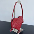 SOLSTICE HEART SHAPE 22 IN LIPSTICK RED LAMBSKIN