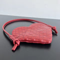 SOLSTICE HEART SHAPE 22 IN LIPSTICK RED LAMBSKIN