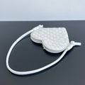 SOLSTICE HEART SHAPE 22 IN WHITE LAMBSKIN