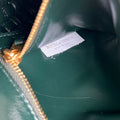 SWING MESSENGER 25 IN DARK GREEN LAMBSKIN GOLD HARDWARE