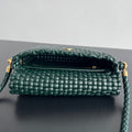 SWING MESSENGER 25 IN DARK GREEN LAMBSKIN GOLD HARDWARE